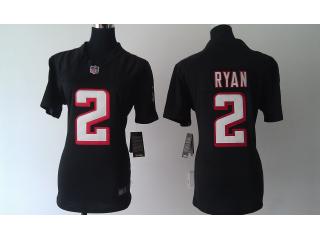 Women Atlanta Falcons 2 Matt Ryan Football Jersey Black