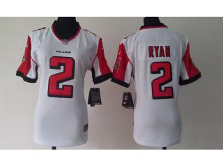 Women Atlanta Falcons 2 Matt Ryan Football Jersey White