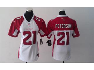 Women Arizona Cardinals 21 Patrick Petersons Football Jersey White