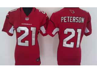 Women Arizona Cardinals 21 Patrick Petersons Football Jersey REd