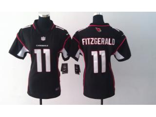 Women Arizona Cardinals 11 Larry Fitzgerald Football Jersey Black