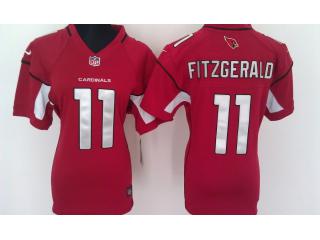 Women Arizona Cardinals 11 Larry Fitzgerald Football Jersey Red