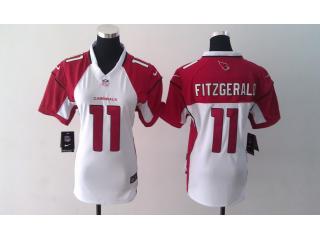 Women Arizona Cardinals 11 Larry Fitzgerald Football Jersey White