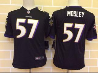 Youth Baltimore Ravens 57 C.J. Mosley Football Jersey Black