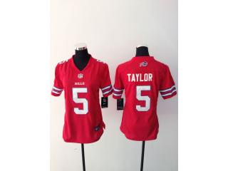 Women Buffalo Bills 5 Tyrod Taylor Football Jersey Red