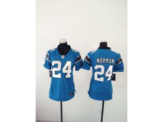 Women Carolina Panthers 24 Josh Norman Football Jersey Blue