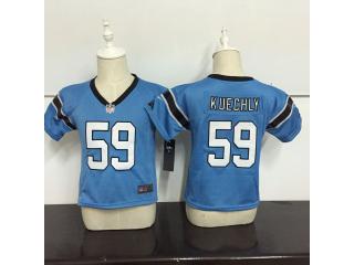 Toddler Carolina Panthers 59 Luke Kuechly Football Jersey Blue