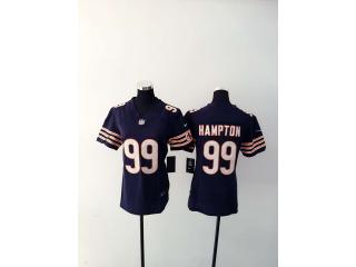 Women Chicago Bears 99 Dan Hampton Football Jersey Navy Blue