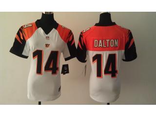 Women Cincinnati Bengals 14 Andy Dalton Football Jersey White