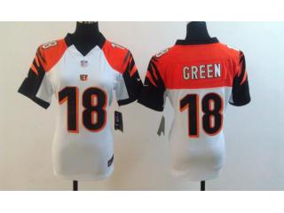 Women Cincinnati Bengals 18 A.J. Green Football Jersey White