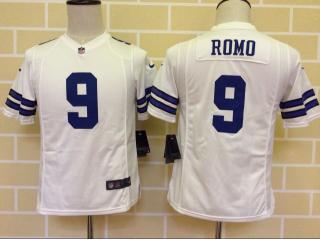 Youth Dallas Cowboys 9 Tony Romo Football Jersey White