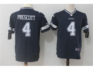 Youth Dallas Cowboys 4 Dak Prescott Football Jersey Navy Blue
