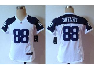 Women Dallas Cowboys 88 Dez Bryant Football Jersey White