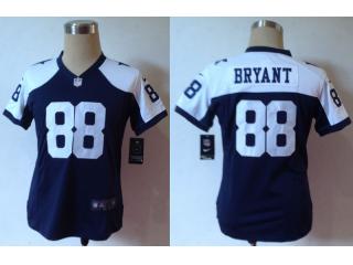 Women Dallas Cowboys 88 Dez Bryant Football Jersey Navy Blue