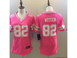 Women Dallas Cowboys 82 Jason Witten Football Jersey pink