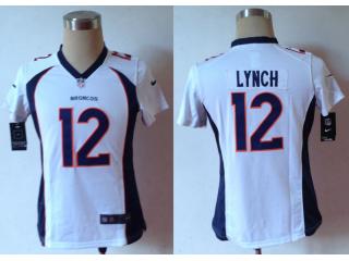 Women Denver Broncos 12 Paxton Lynch Football Jersey White