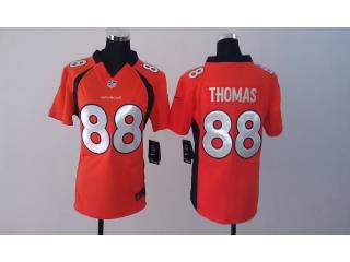 Women Denver Broncos 88 Demaryius Thomas Football Jersey Orange