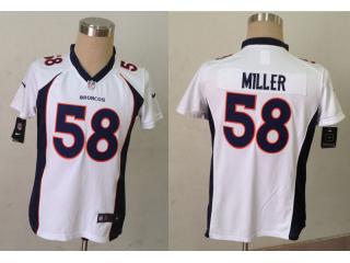 Women Denver Broncos 58 Von Miller Football Jersey White
