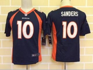Youth Denver Broncos 10 Emmanuel Sanders Football Jersey Navy Blue