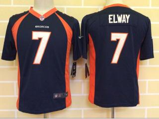 Youth Denver Broncos 7 John Elway Football Jersey navy Blue