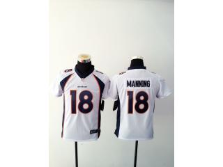Youth Denver Broncos 18 Peyton Manning Football Jersey White