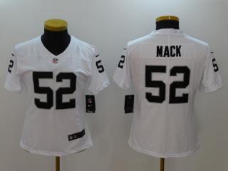 Women Oakland Raiders 52 Khalil Mack Football Jersey Legend White
