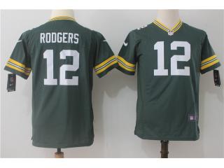 Youth Green Bay Packers 12 Aaron Rodgers Football Jersey