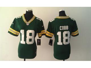 Women Green Bay Packers 18 Randall Cobb Football Jersey