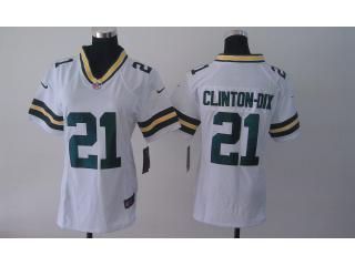 Women Green Bay Packers 21 Ha Clinton-Dix Football Jersey White