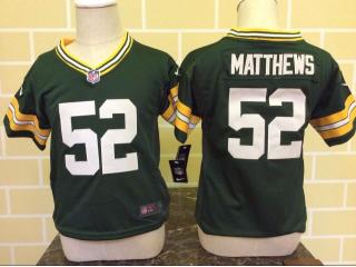 Toddler Green Bay Packers 52 Clay Matthews Football Jersey