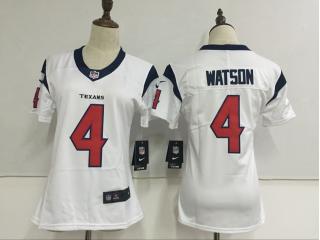 Women Houston Texans 4 Deshaun Watson Football Jersey Legend White
