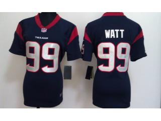 Women Houston Texans 99 JJ Watt Football Jersey Navy Blue