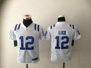 Youth Indianapolis Colts 12 Andrew Luck Football Jersey White