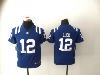 Youth Indianapolis Colts 12 Andrew Luck Football Jersey Blue