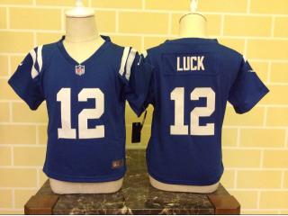 Toddler Indianapolis Colts 12 Andrew Luck Football Jersey Blue