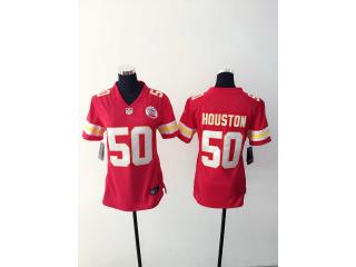 Women Kansas City Chiefs 50 Justin Houston Football Jersey Red