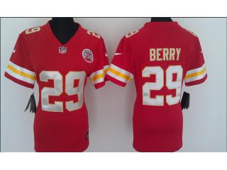 Women Kansas City Chiefs 29 Eric Berry Football Jersey Red