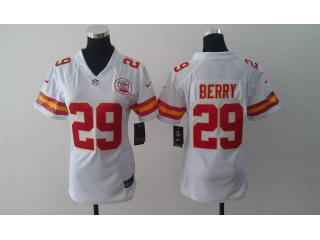 Women Kansas City Chiefs 29 Eric Berry Football Jersey White