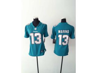 Women Miami Dolphins 13 Dan Marino Football Jersey Green