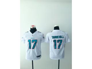 Youth Miami Dolphins 17 Ryan Tannehill Football Jersey White