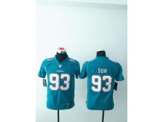 Youth Miami Dolphins 93 Ndamukong Suh Football Jersey Green