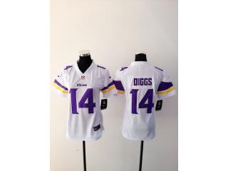 Women Minnesota Vikings 14 Stefon Diggs Football Jersey White