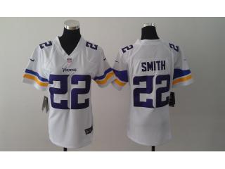 Women Minnesota Vikings 22 Harrison Smith Football Jersey White