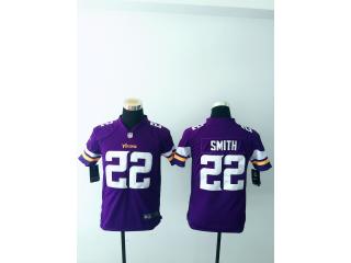 Youth Minnesota Vikings 22 Harrison Smith Football Jersey Purple