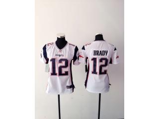 Women New England Patriots 12 Tom Brady Football Jersey White