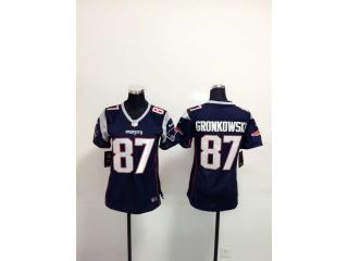 Women New England Patriots 87 Rob Gronkowski Football Jersey Navy Blue
