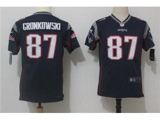 Youth New England Patriots 87 Rob Gronkowski Football Jersey Navy Blue