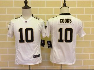 Youth New Orleans Saints 10 Brandin Cooks Football Jersey White