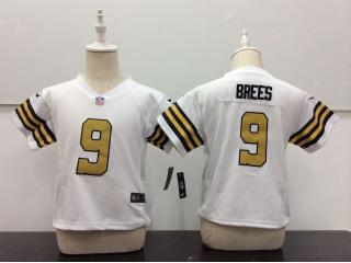 Toddler New Orleans Saints 9 Drew Brees Football Jersey White
