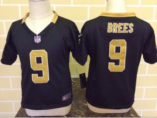 Toddler New Orleans Saints 9 Drew Brees Football Jersey Black